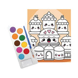 Graine creative graine schilderen op nummer set kawaii cakes - incl. acrylverf en penseel - afbeelding 1