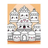 Graine creative graine schilderen op nummer set kawaii cakes - incl. acrylverf en penseel