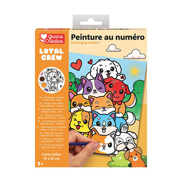 Graine creative graine schilderen op nummer set honden - incl. acrylverf en penseel