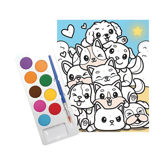 Graine creative graine schilderen op nummer set honden - incl. acrylverf en penseel