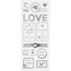 Creativ company stickers zilver love, 1 vel