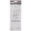 Creativ company stickers zilver love, 1 vel