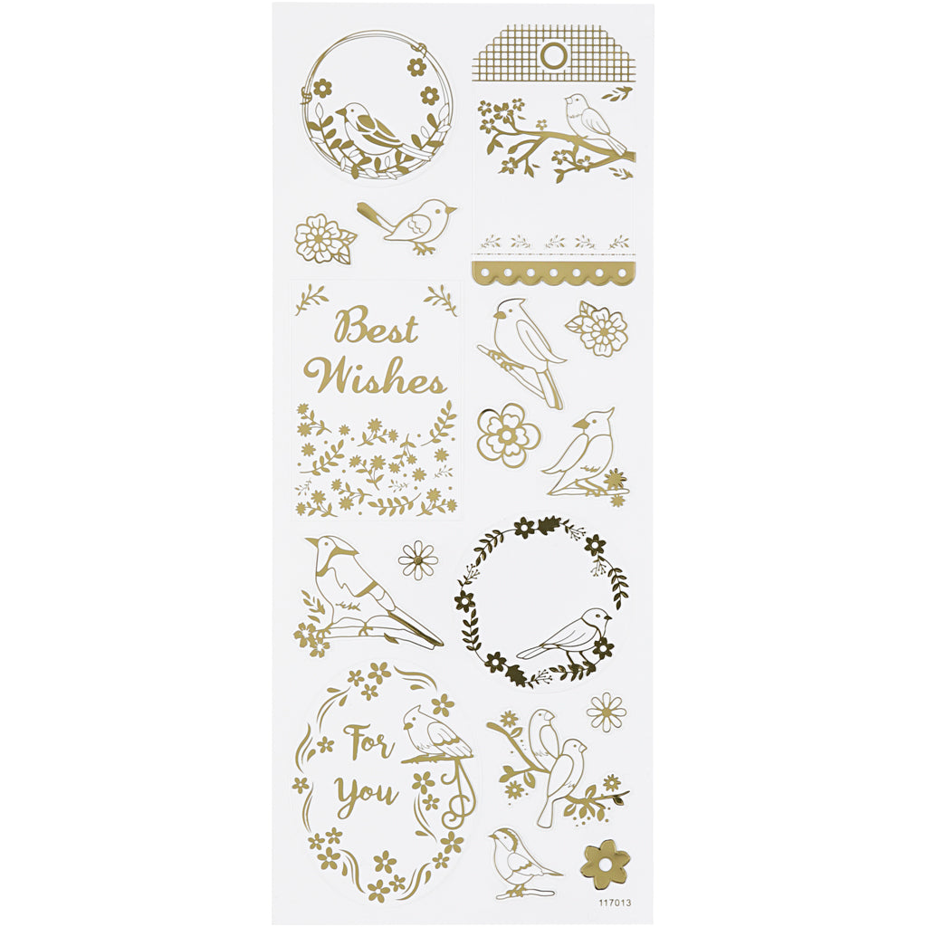 Https: www.cchobby.nl stickers-vogels-vel-10x24-cm-ca-17-stuk-goud-1-vel