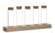 Ideas 4 seasons houten houder met 5 reageerbuizen met kurk stopper ø3x10cm