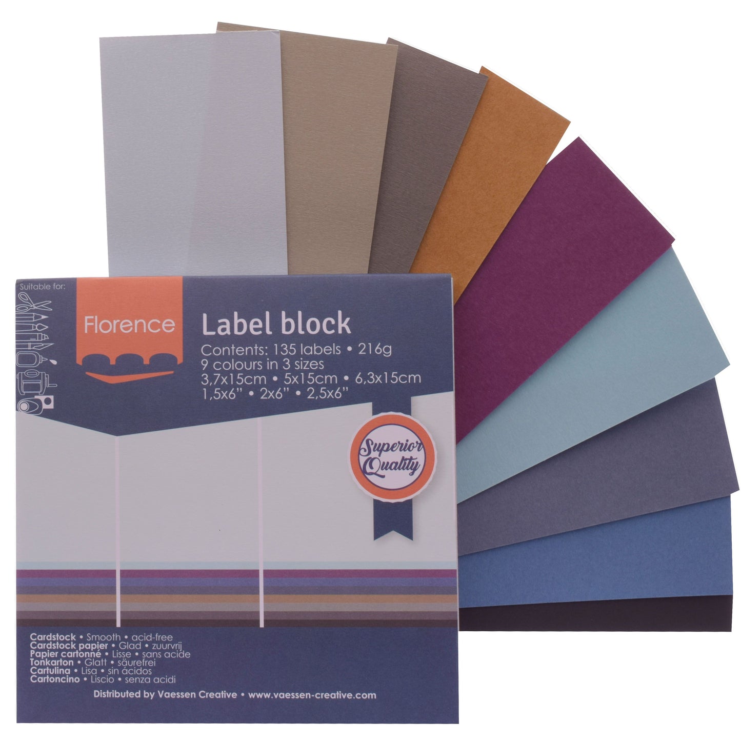 Florence • labelblok 216g neutrals 135x