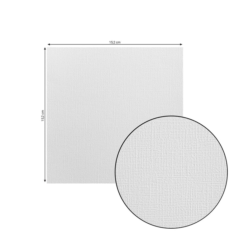 Florence • cardstock papier 216g textuur 15,2x15,2cm wit 24x
