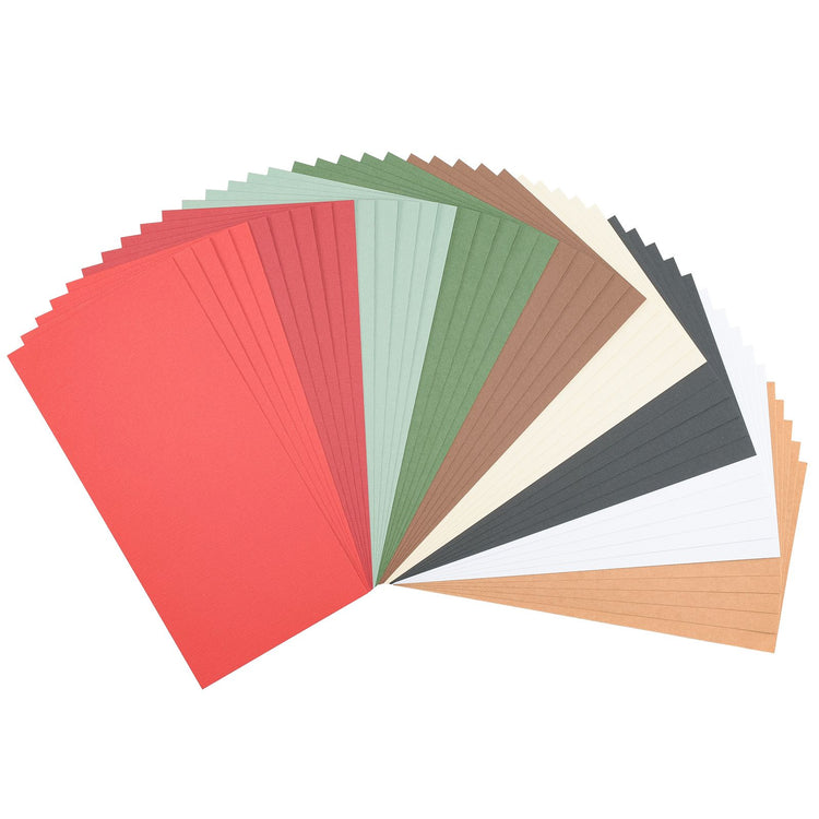 Florence • kaartenkarton 216g textuur 13,5x27cm multipack kerst 45x