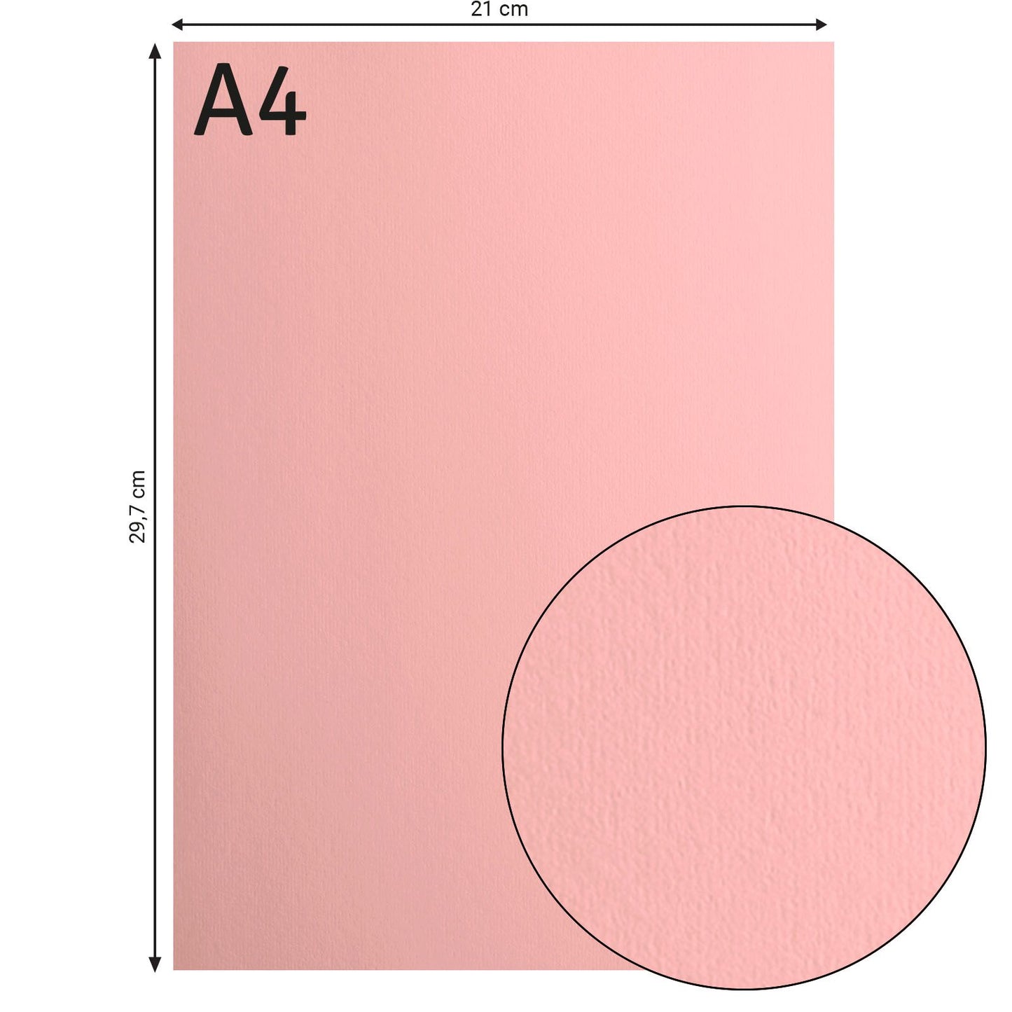 Florence • cardstock papier 216g glad a4 rose 10x