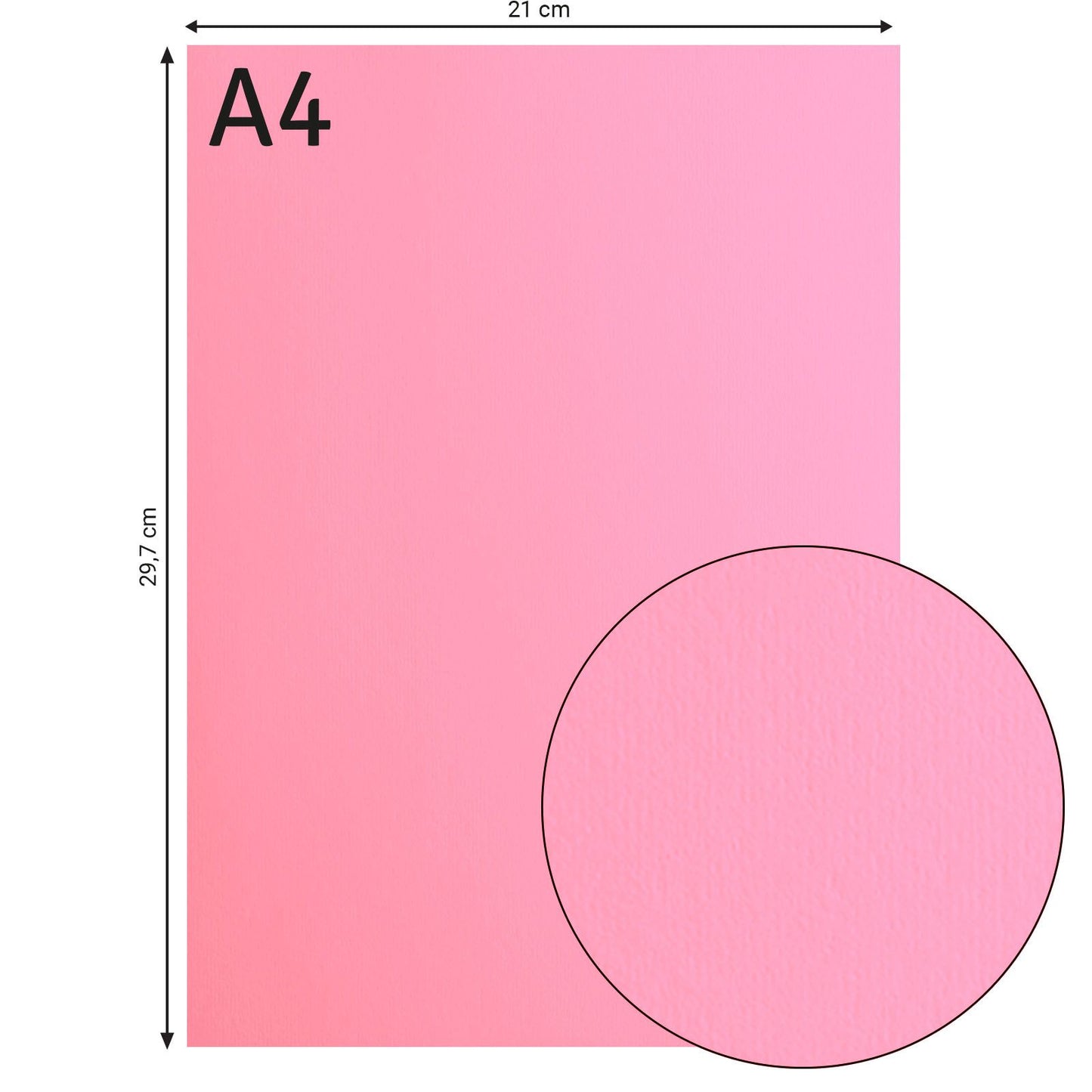 Florence • cardstock papier 216g glad a4 roze 10x