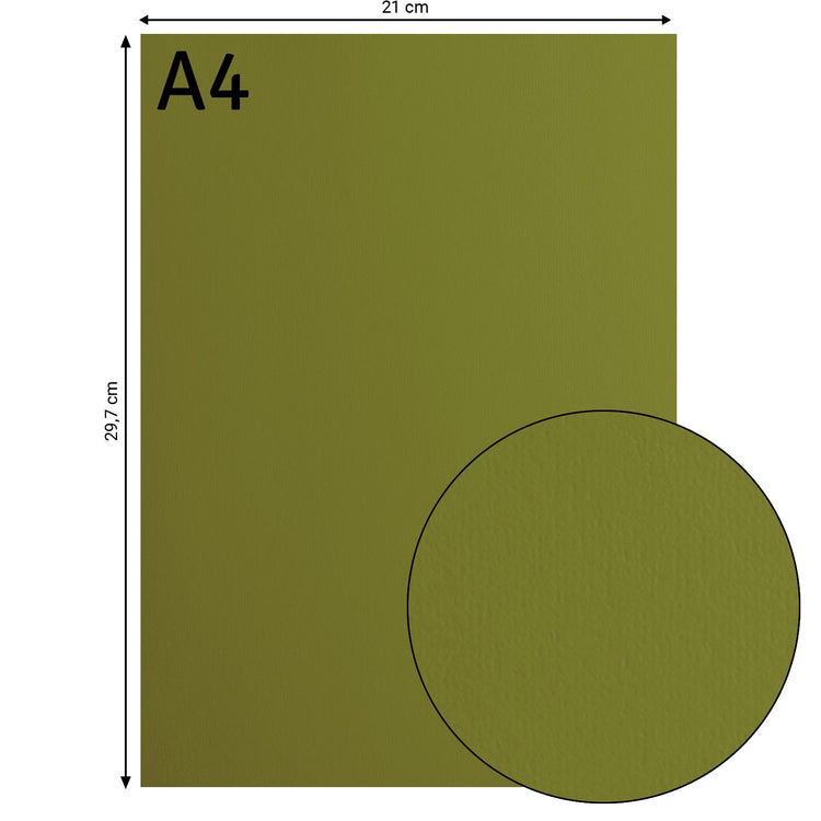 Florence • cardstock papier 216g glad a4 olive 10x