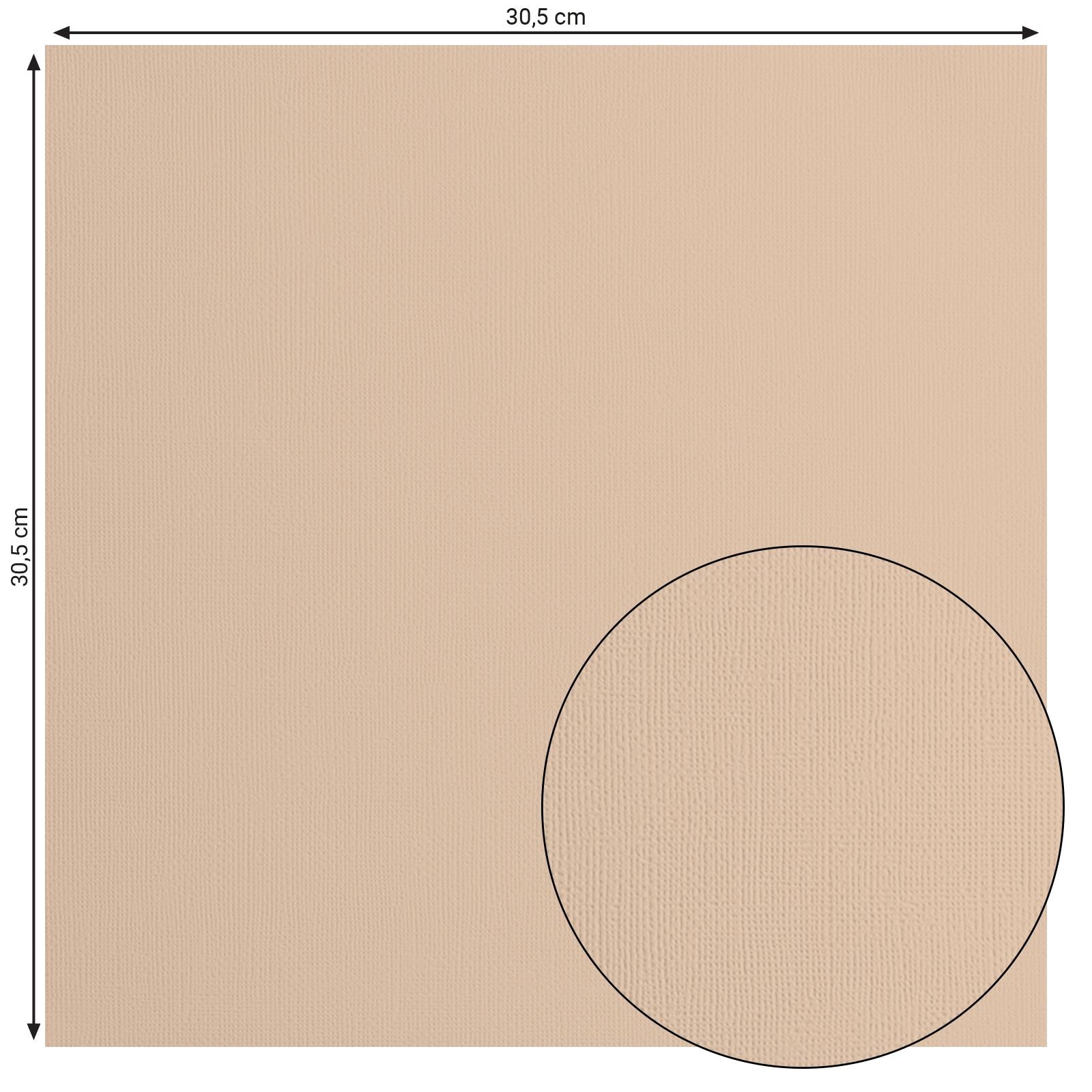 Florence • cardstock papier 216g textuur 30,5x30,5cm parchment 20x