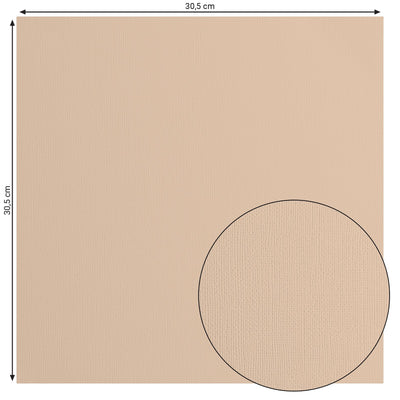 Florence • cardstock papier 216g textuur 30,5x30,5cm parchment 20x