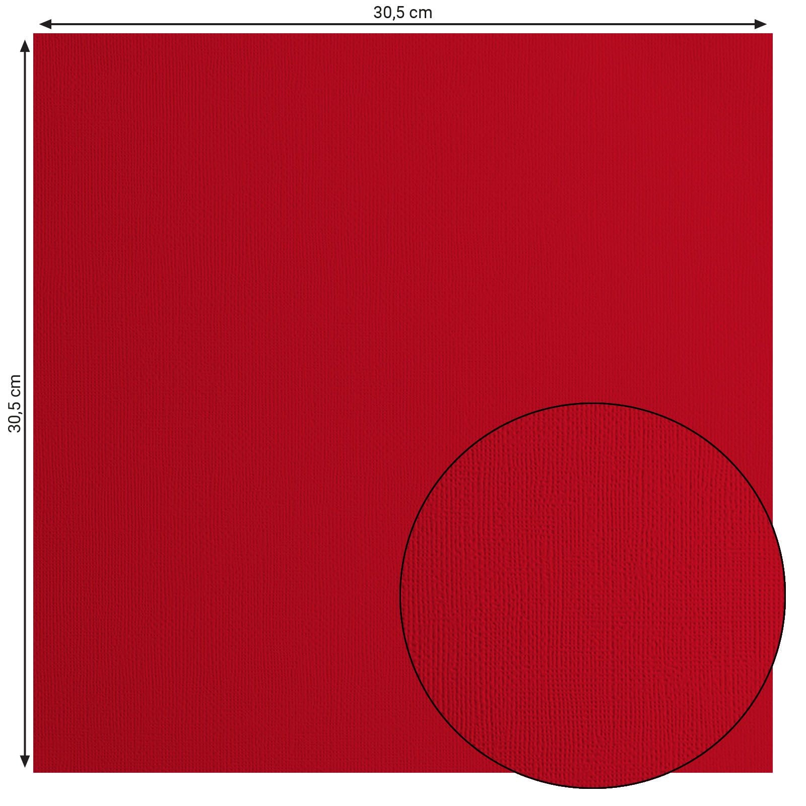 Florence • cardstock papier 216g textuur 30,5x30,5cm poppy 20x