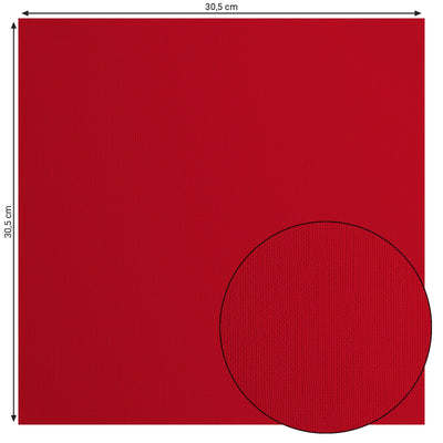 Florence • cardstock papier 216g textuur 30,5x30,5cm poppy 20x