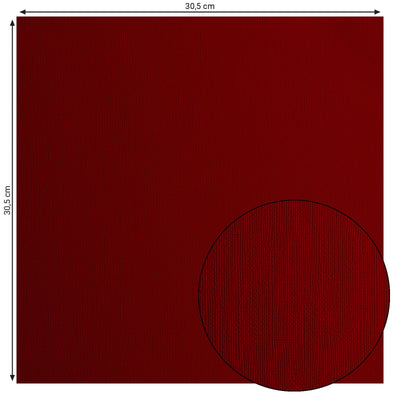 Florence • cardstock papier 216g textuur 30,5x30,5cm ruby 20x