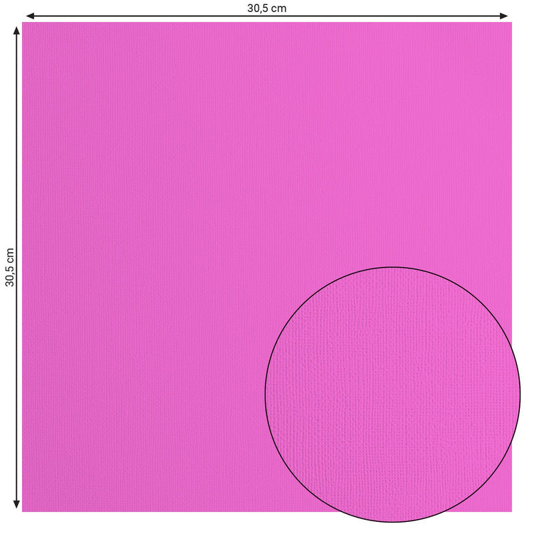 Florence • cardstock papier 216g textuur 30,5x30,5cm fuchsia 0 20x