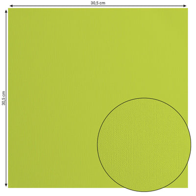 Florence • cardstock papier 216g textuur 30,5x30,5cm lime 20x
