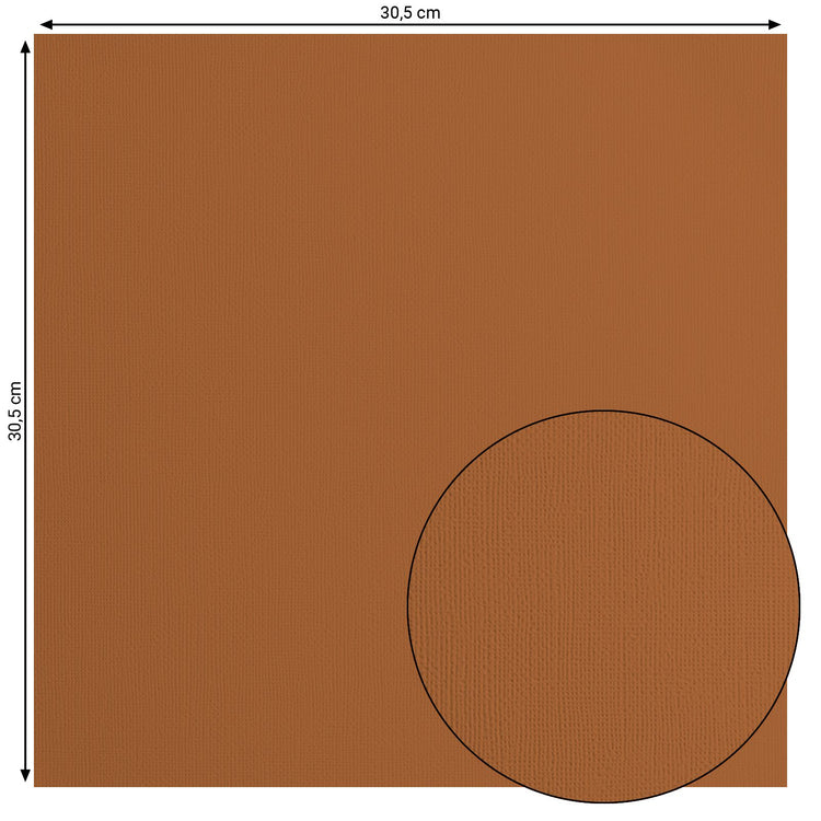 Florence • cardstock papier 216g textuur 30,5x30,5cm brick