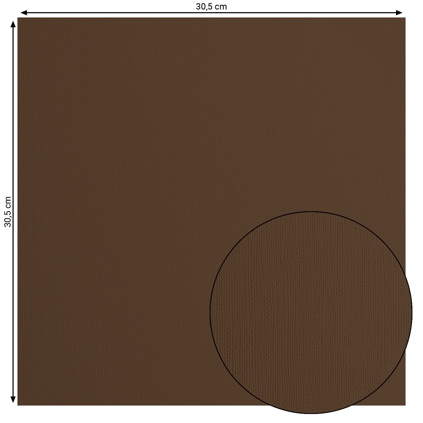 Florence • cardstock papier 216g textuur 30,5x30,5cm hazelnut 20x