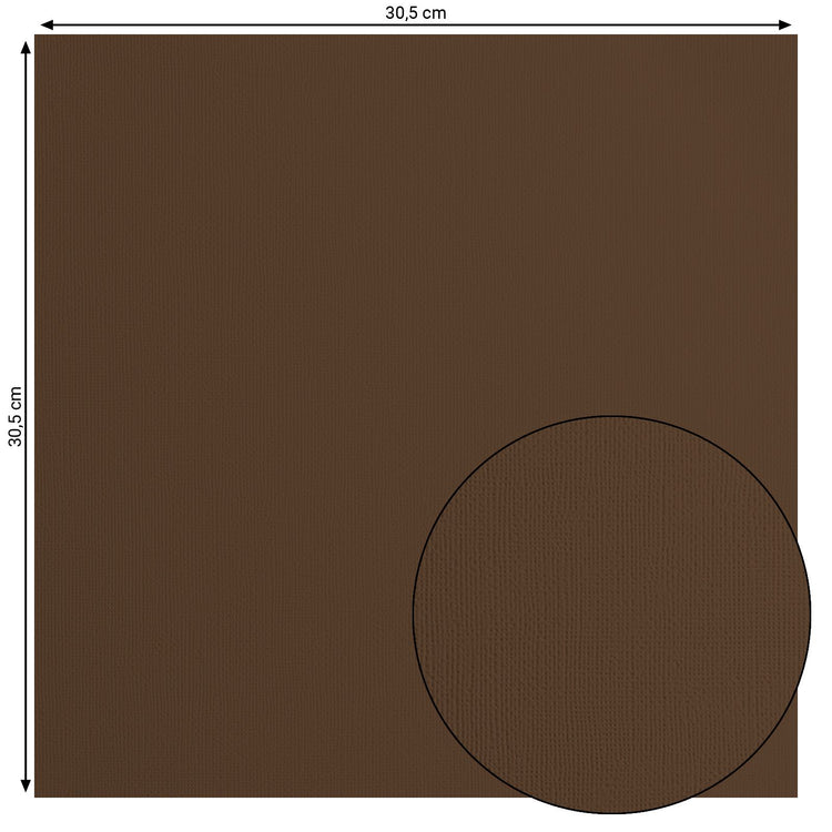 Florence • cardstock papier 216g textuur 30,5x30,5cm hazelnut 20x
