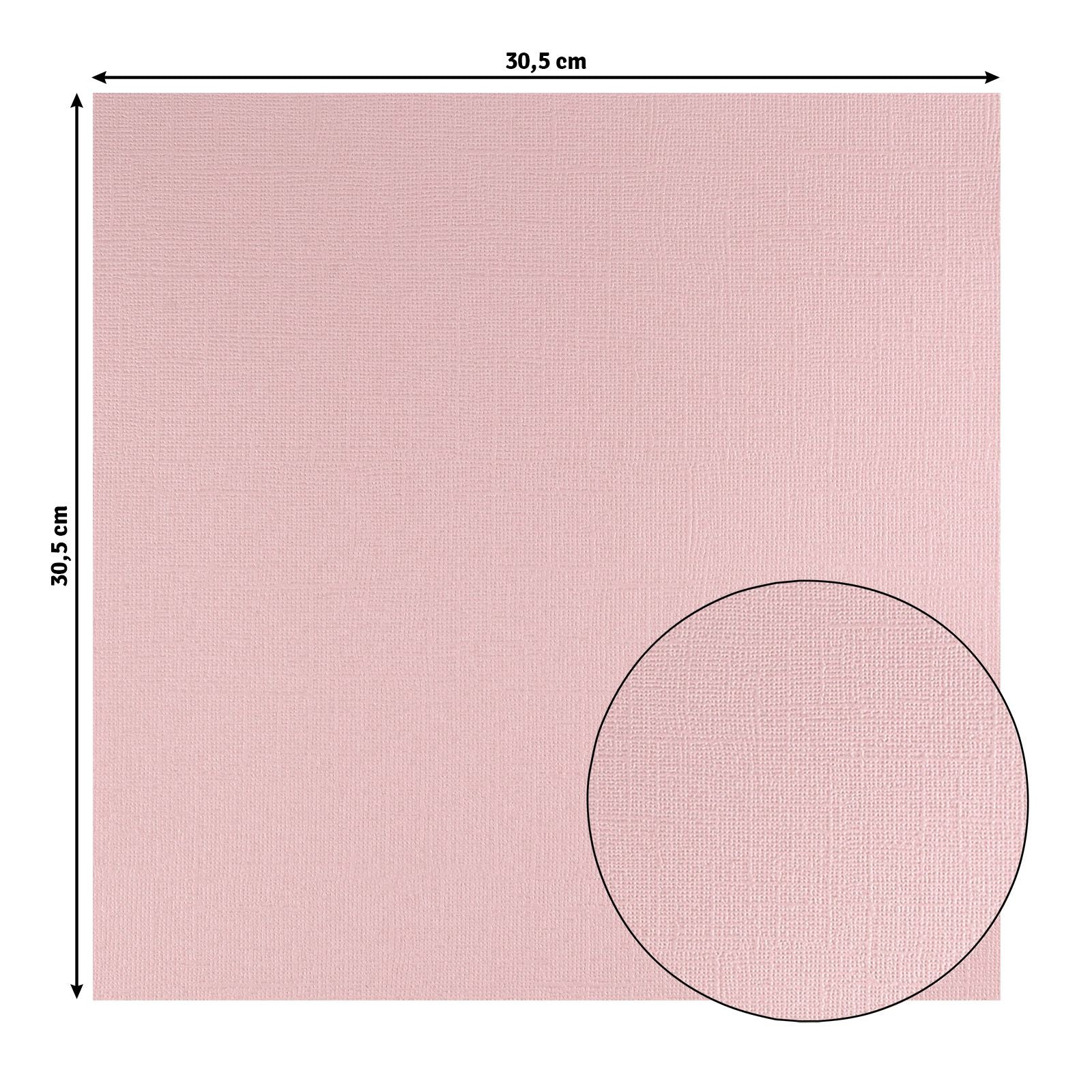 Florence • cardstock papier 216g textuur 30,5x30,5cm light rose 20x