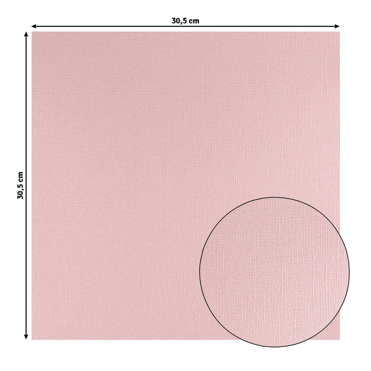 Florence • cardstock papier 216g textuur 30,5x30,5cm light rose 20x