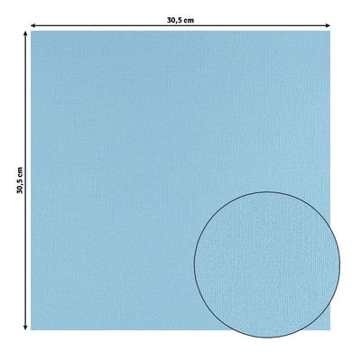 Florence • cardstock papier 216g textuur 30,5x30,5cm sky blue 20x