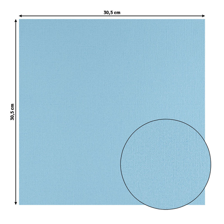 Florence • cardstock papier 216g textuur 30,5x30,5cm sky blue 20x