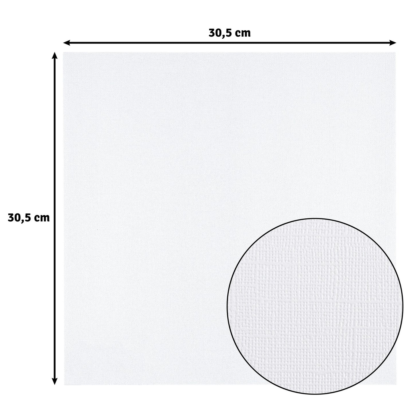 Florence • cardstock papier 216g textuur 30,5x30,5cm parelmoer wit 20x