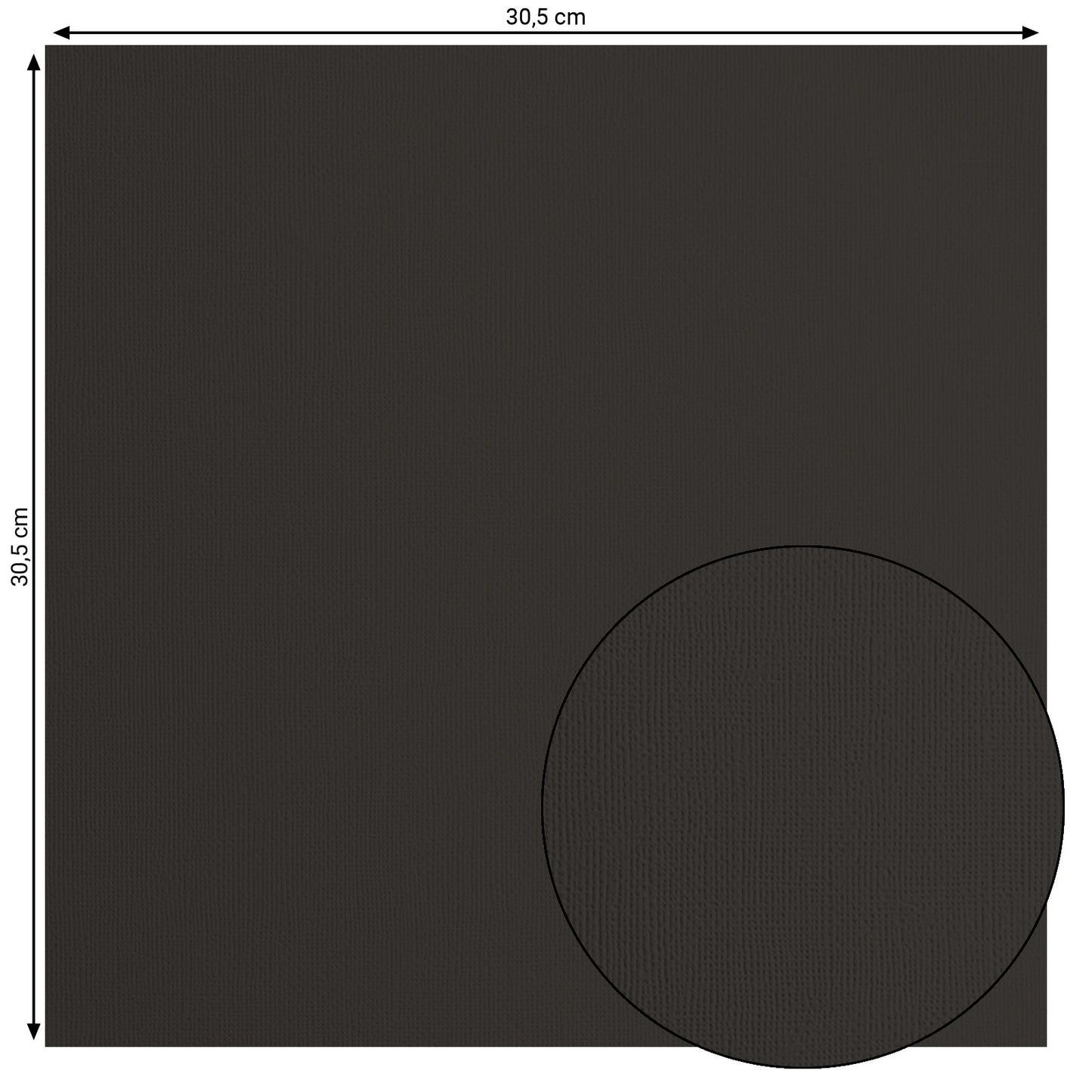 Florence • cardstock papier 216g textuur 30,5x30,5cm zwart 100x