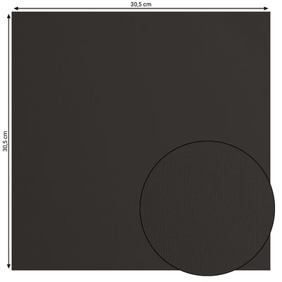 Florence • cardstock papier 216g textuur 30,5x30,5cm zwart 100x