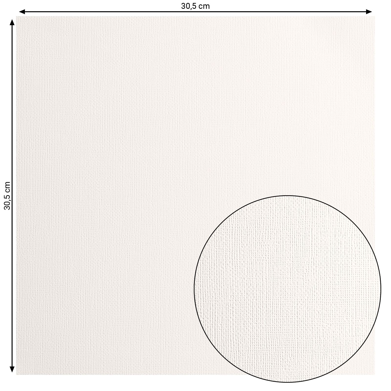 Florence • cardstock papier 216g textuur 30,5x30,5cm off-white 100x