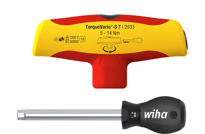 Wiha momentschroevendraaier met dwarsgreep | torquevario®-s t electric | 5-14 nm | variabel instelbare momentbegrenzing - 43177 - 43177