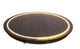 Ideas 4 seasons houten plaat met neonlicht ø28x2,6 cm touch bediening zwart