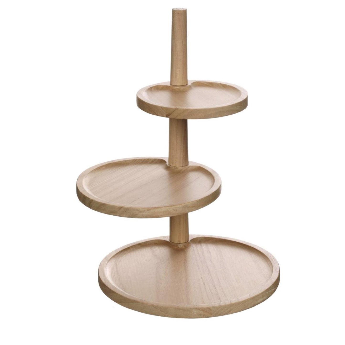 Ideas 4 seasons etagere hout met 3 plateaus h37, dia 25,5 20,5 15,5 cm
