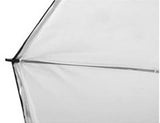 Falcon Eyes Flitsparaplu URN-T86TSB1 Diffuus Wit + Zilver Zwarte Hoes 216 cm - afbeelding 2