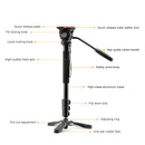Nest video monopod nt-329m h145 cm - afbeelding 2