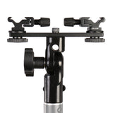 Falcon eyes twin mount tilting bracket + 2 x flitsschoen cld-14a - afbeelding 1