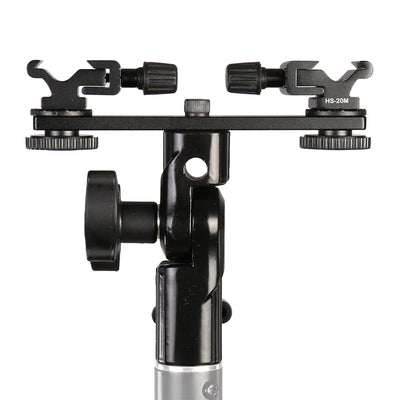 Falcon eyes twin mount tilting bracket + 2 x flitsschoen cld-14a