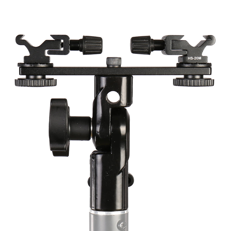 Falcon eyes twin mount tilting bracket + 2 x flitsschoen cld-14a