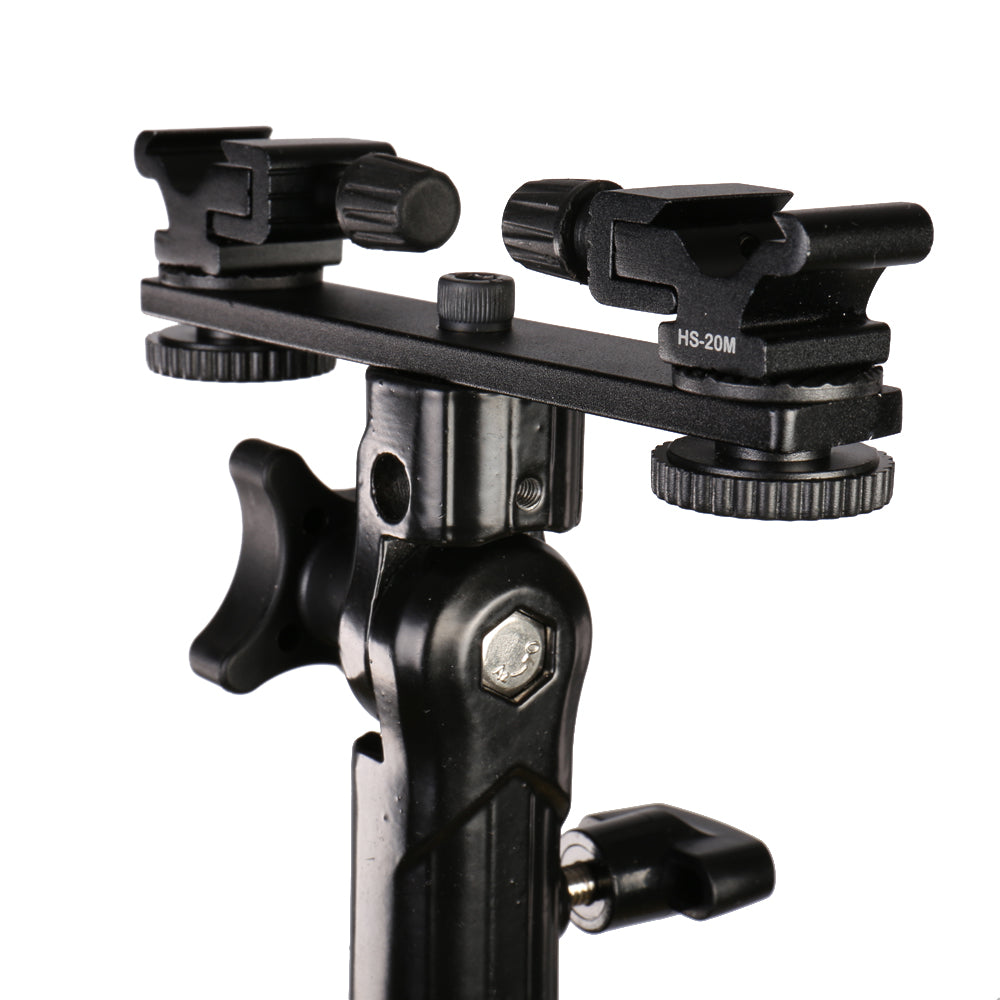 Falcon eyes twin mount tilting bracket + 2 x flitsschoen cld-14a