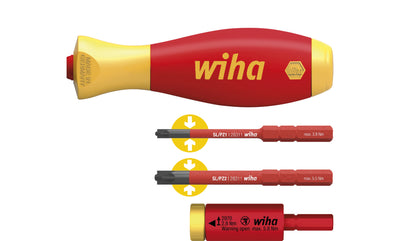 Wiha 41478 | momentset easytorque adapter electric | met slimvario® houder en slimbits sl pz | 4-delig - 41478