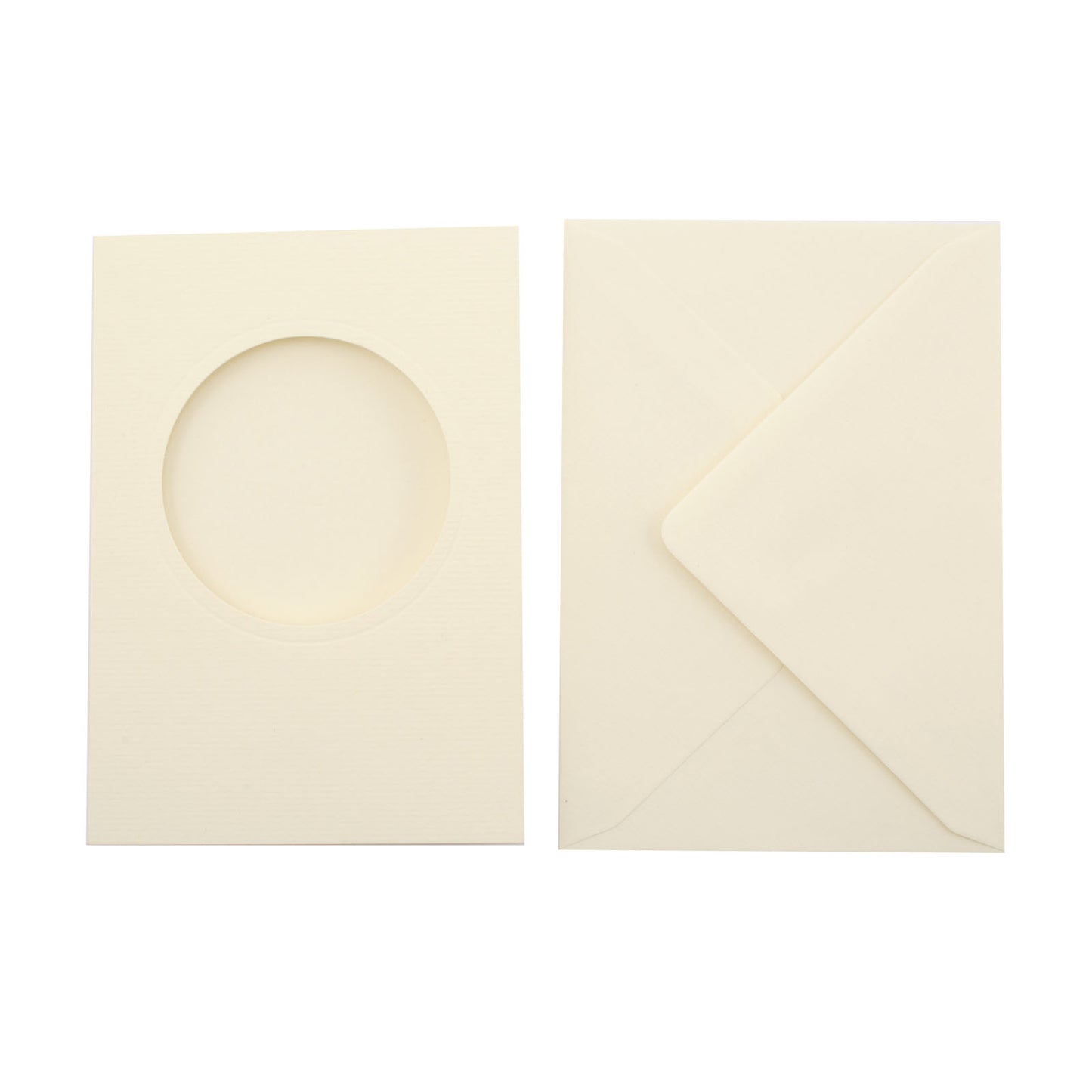Vaessen creative • passepartout rond 5pcs naturel