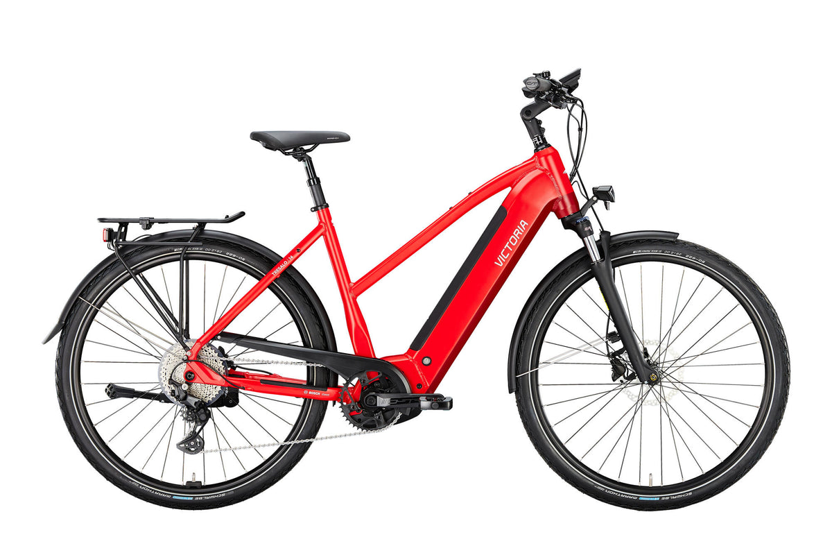 Victoria elektrische trekkingfiets tresalo 14 mod. 24 ebike vict.tres. 14 28 53 trap. 10sp fuego red matt