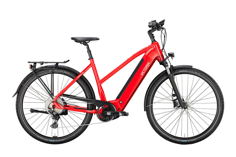 Victoria elektrische trekkingfiets tresalo 14 mod. 24 ebike vict.tres. 14 28 53 trap. 10sp fuego red matt