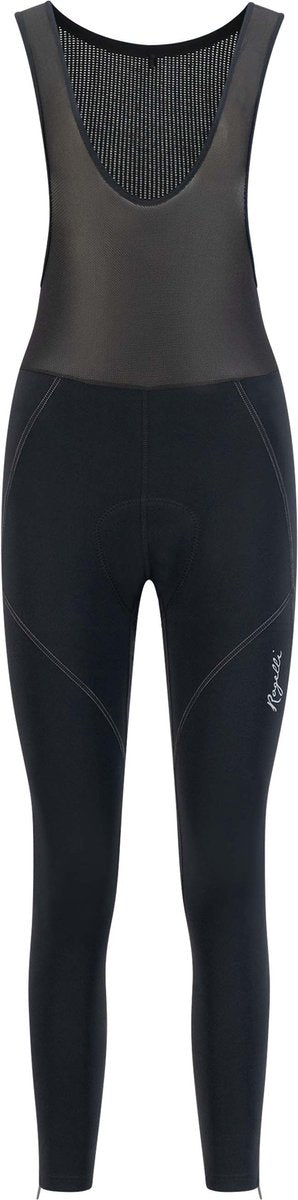 Rogelli liona fietsbroek dames met zeem - lange fietsbroek met bretels - wielrenbroek - zwart - maat xxl