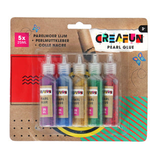 Creafun lijm parelmoer 5x25 ml