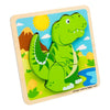 Bigjigs houten vormenpuzzel t-rex - 4st.