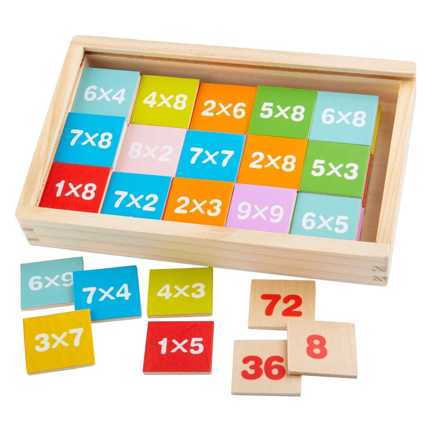 Bigjigs houten tafels leren - 81dlg.