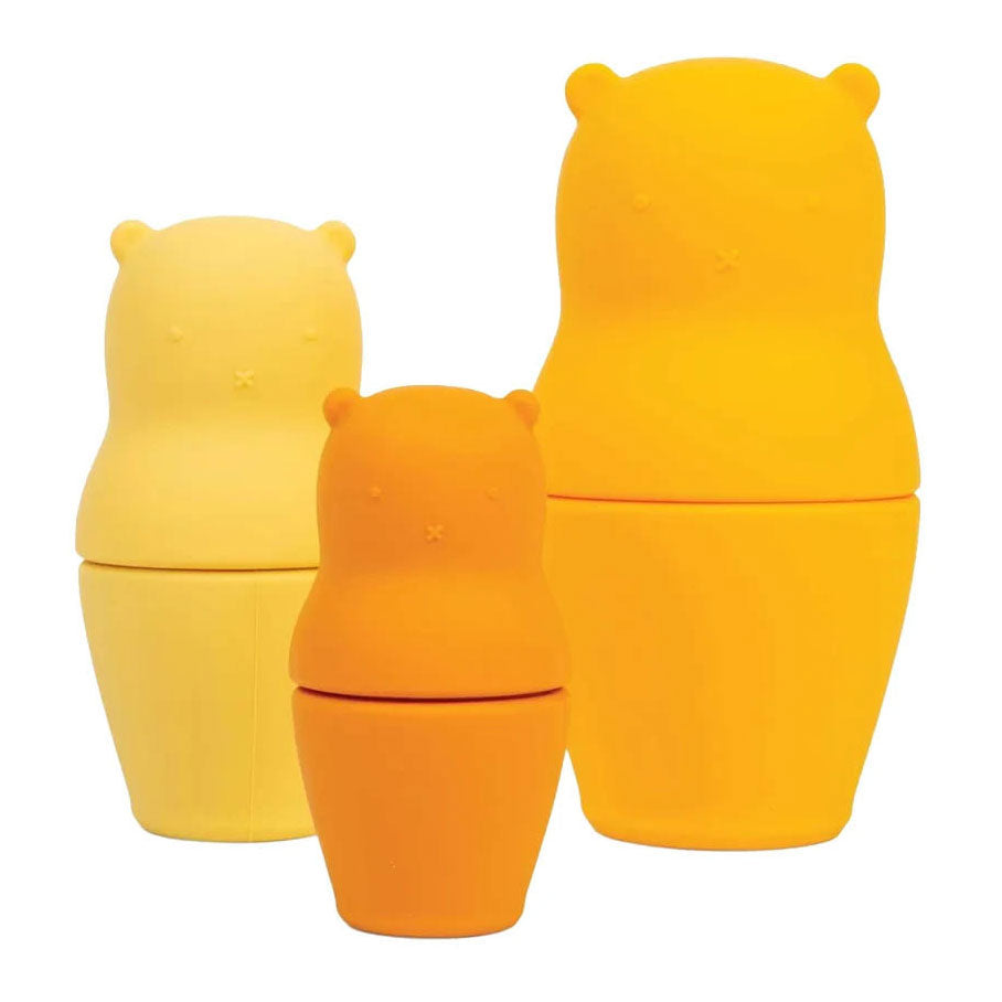 Bigjigs siliconen bijtspeelgoed beren - 3dlg.